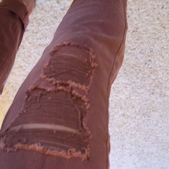 American Eagle super stretch Tomgirl distressed jeans size 6 regular - Picture 8 of 17